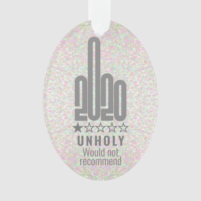 Adorno Personalizado 2020 Examen del Dedo Medio No Recome (Anverso)