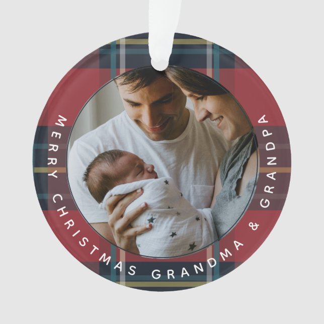 Adorno Personalizado abuelo Navidades de vacaciones con d (Anverso)