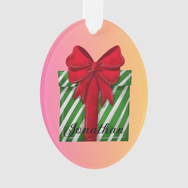 Adorno Personalizado adorable caja de Navidades desnudos (Anverso)