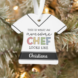 Adorno Personalizado Awesome Chef Gifts | Mejor Chef Cada