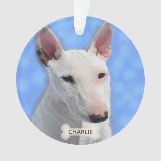 Adorno Personalizado Bull Terrier Dog Photo (Anverso)