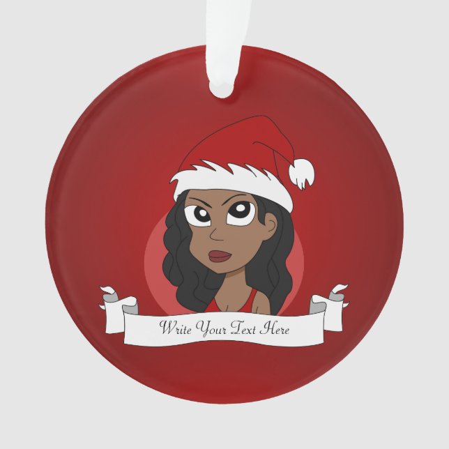Adorno personalizado chica navidades (Anverso)