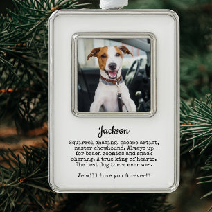 Adorno Personalizado conmemorativo de la foto del perro K