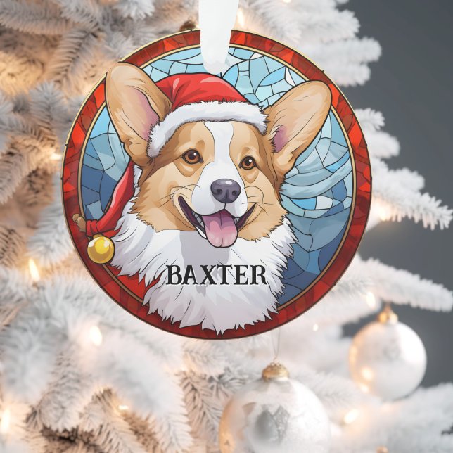 Adorno Personalizado Corgi Xmas (Personalized Corgi Ornament )