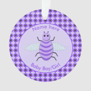 Adorno Personalizado de abejas moradas