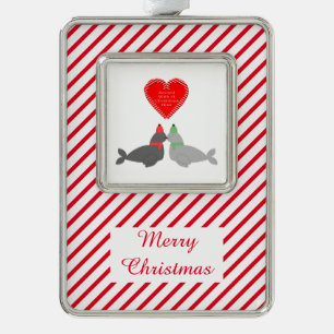 Adorno Personalizado de focos de besos de Navidades íntim