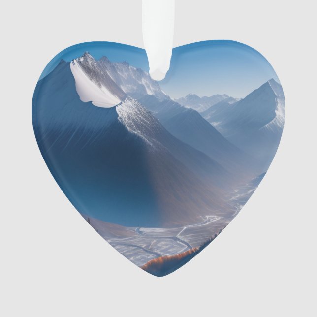 Adorno Personalizado de fotos con fecha de High Mountain  (Anverso)