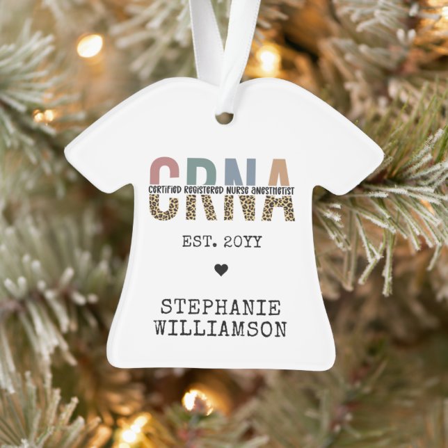 Adorno Personalizado de la CRNA Certificado de enfermero  (Árbol)