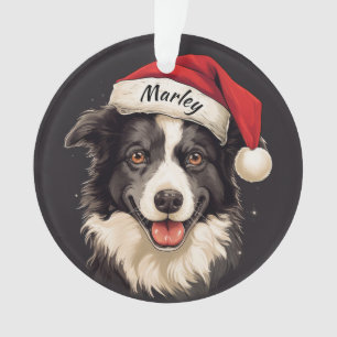 Adorno personalizado de Navidad para Border Collie