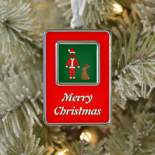 Adorno Personalizado de Navidades de Santa Sasquatch y Ja
