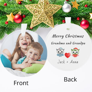 Adorno Personalizado de Navidades simples Textos Ornament