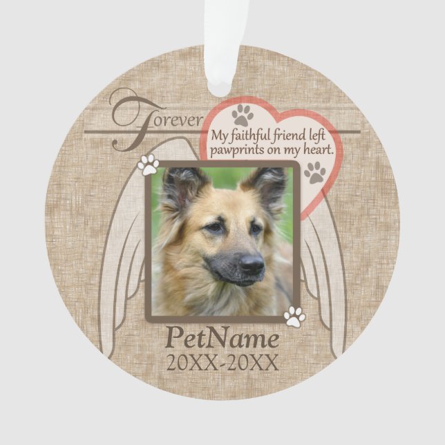Adorno Personalizado de Solidaridad Mascota Angel Wings (Anverso)