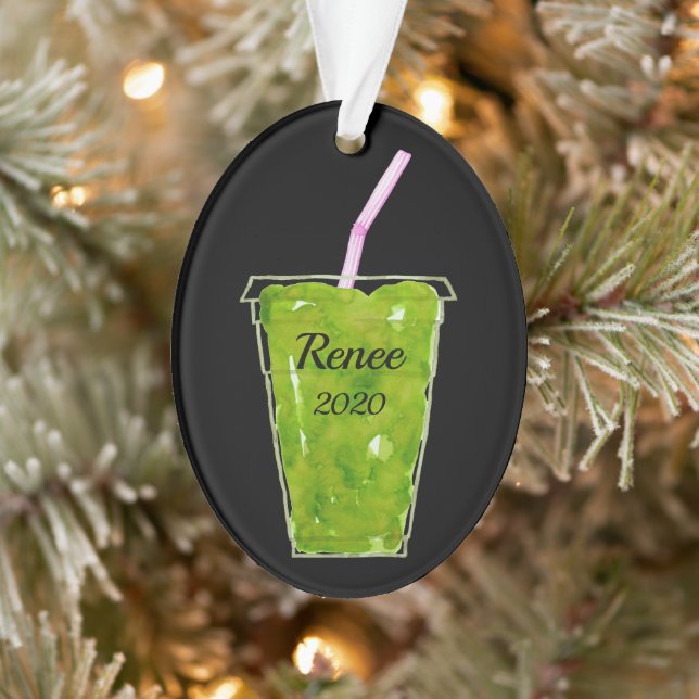Adorno Personalizado del Smoothie verde (Árbol)