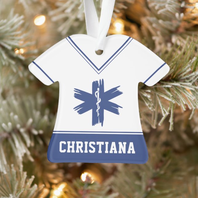 Adorno Personalizado EMT EMS Paramédico Primer Respondedo (Árbol)