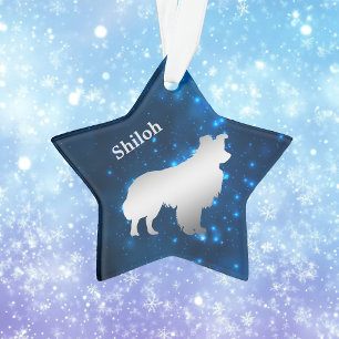 Adorno Personalizado Estrella Perro Border Collie