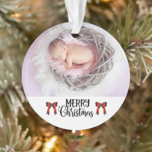 Adorno PERSONALIZADO FOTO Feliz Navidad