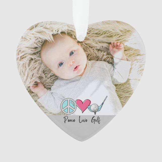 Adorno Personalizado Foto Mujer Abuela Mamá Paz Amor Golf (Anverso)