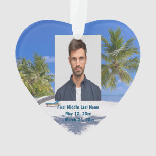 Adorno Personalizado fotográfico de vacaciones exóticas e