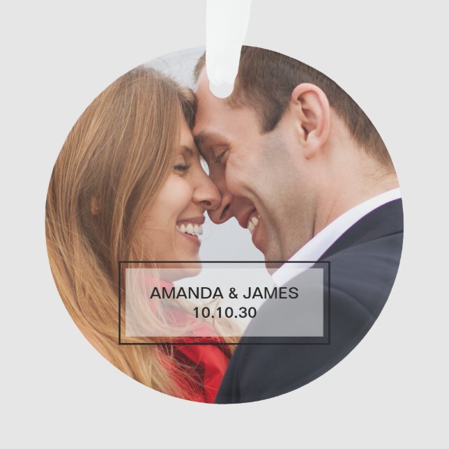 Adorno Personalizado Guardar la Festividad de Fotos de Co (Anverso)