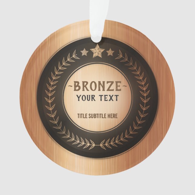 Adorno PERSONALIZADO IMPRIMIR DIY MEDAL Bronze AÑADIR TU  (Anverso)