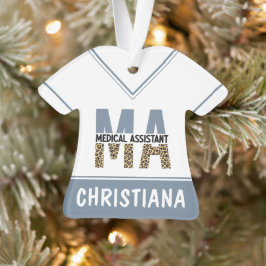 Adorno Personalizado MAMÁES Auxiliar Médico Leopard Print