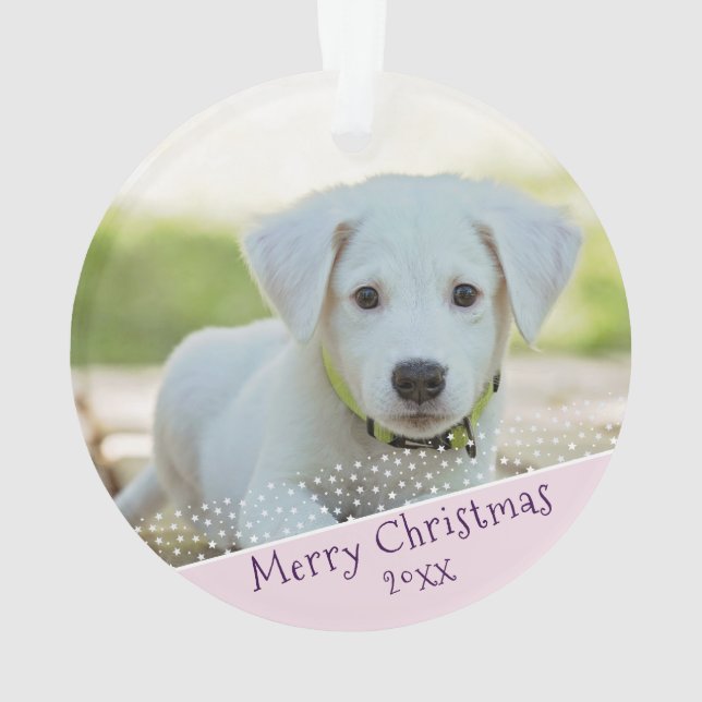 Adorno Personalizado Mascota Perro Navidades de fotografí (Reverso)