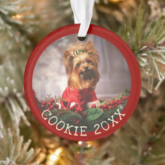 Adorno Personalizado Mi primer perro de Navidad Keepsake  (Árbol)