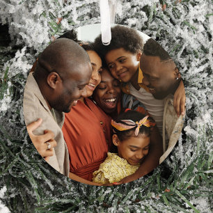 Adorno Personalizado Navidades de fotografía de dos lados