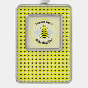 Adorno Personalizado Neutral de Abeja Amarilla Cute Géner