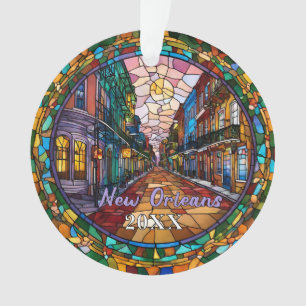 Adorno Personalizado New Orleans Bourbon Street con fecha
