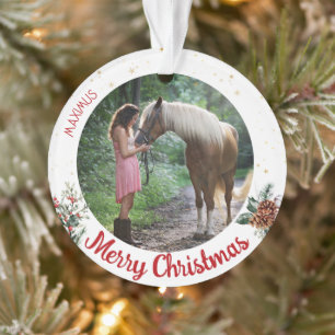 Adorno Personalizado Nombre de Caballo Foto Ecuestre
