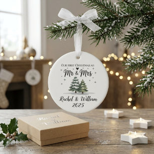 Adorno Personalizado Nuestra Primera Navidad como Pareja 