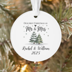 Adorno Personalizado Nuestro Primer Navidad como Pareja 2