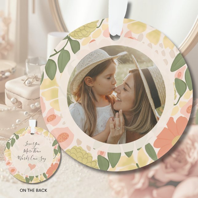 Adorno Personalizado para Madre e Hija (Personalized Mother-Daughter Photo Ornament)