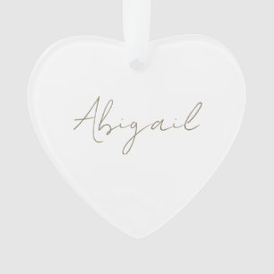 Adorno Personalizado Script Nombre Corazón Acrílico