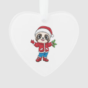 Adorno Personalizado Sloth Wearing Navidades