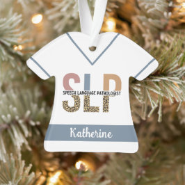 Adorno Personalizado SLP Speech Pathólogo Leopard Print