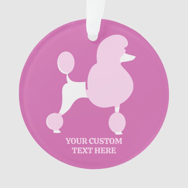 Adorno Personalizado Texto Pink Poodle (Anverso)