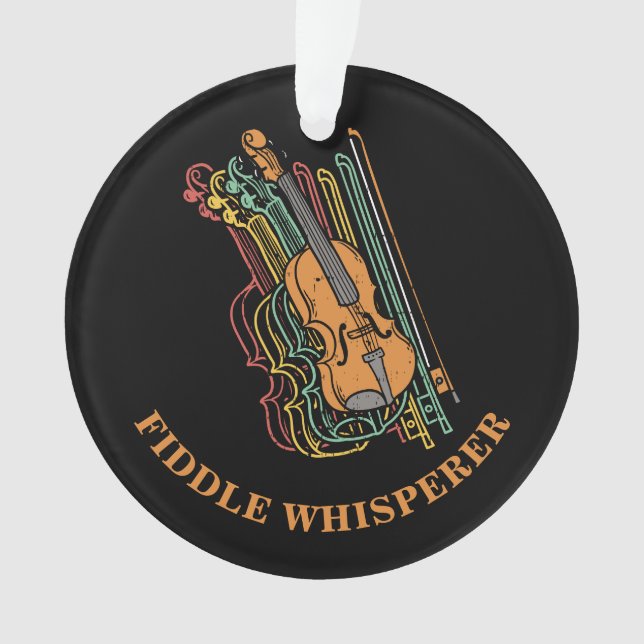 Adorno Personalizado Violin Fiddle Whisperer Pun (Anverso)