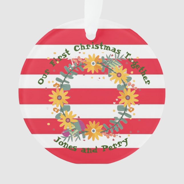 Adorno Personalizamos nuestra primera Navidad juntos (Anverso)