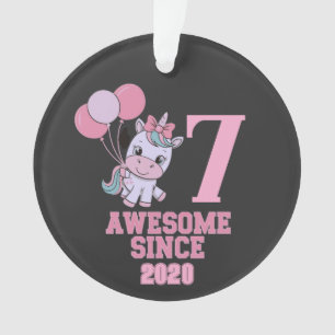 Adorno Personalizar mágico Chica de cumpleaños de Unicorn