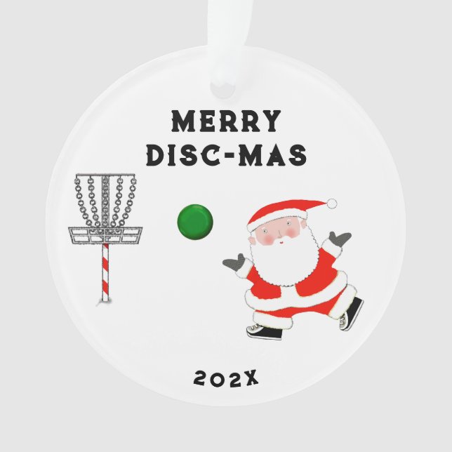 Adorno Personalized Disc Golf Holiday Gift (Anverso)