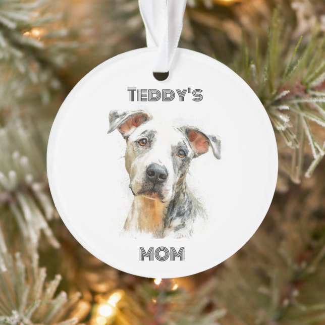 Adorno Personalized Dog Mom Photo Ornament | Custom Gift (Árbol)