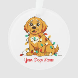 Adorno Personalized Golden Retriever Acrylic Ornament