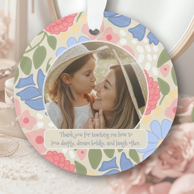 Adorno Personalized Mother-Daughter Keepsake Ornament  (Round Acrylic Personalized Mother-Daughter Photo Ornament)