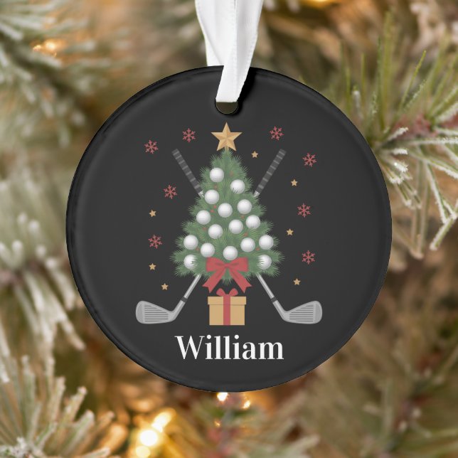 Adorno Personalized Name Golf Tree Equipment Christmas  (Árbol)