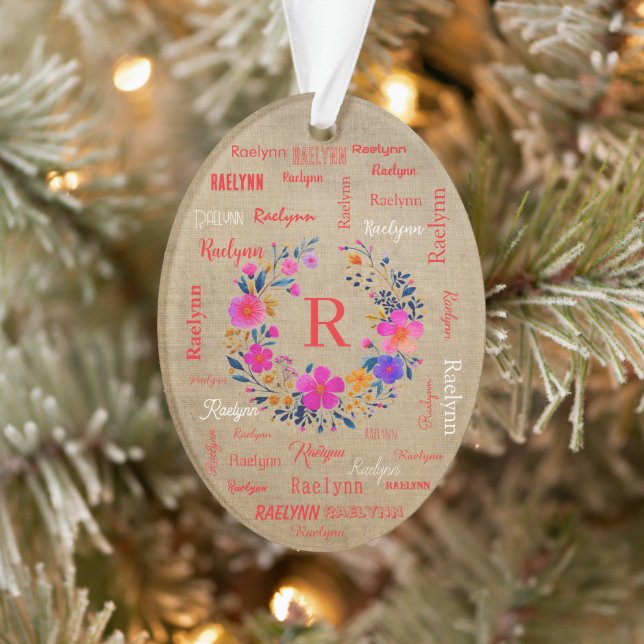 Adorno Personalized Name Ornament Add your Name (Árbol)