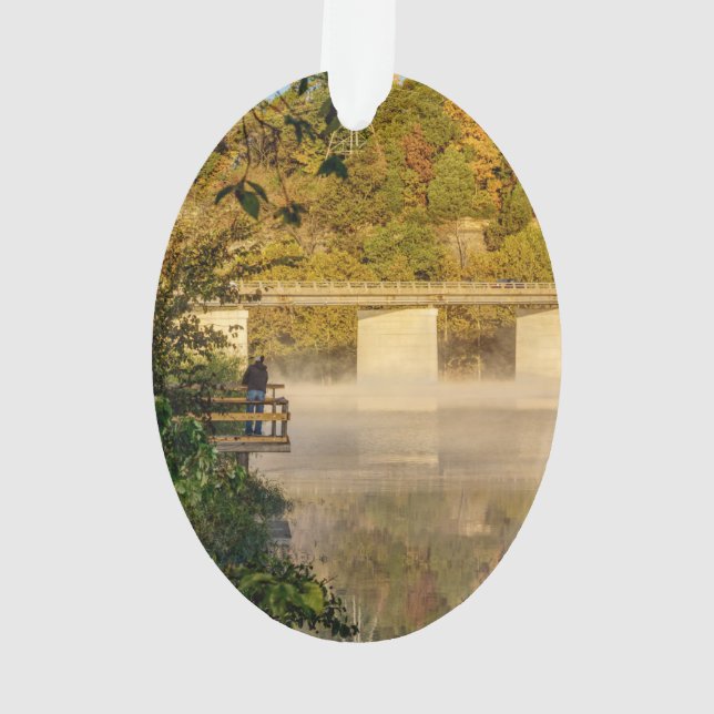 Adorno Pesca de otoño en Lake Springfield (Reverso)