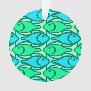 Adorno Pescados modernos de los mediados de siglo, verde