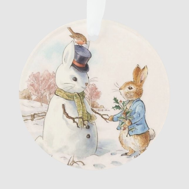 Adorno Peter Rabbit and the Snowman by Beatrix Potter (Anverso)